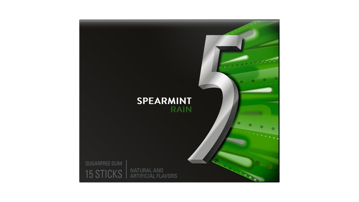 5 Gum Sugar Free Spearmint Rain (15 ct)