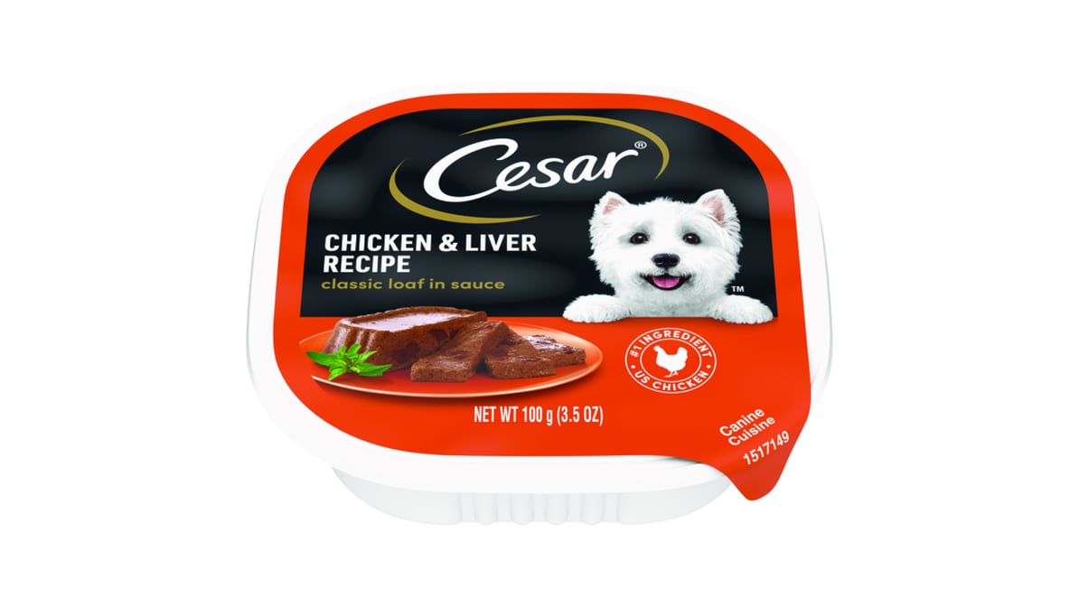 Cesar Chicken & Liver Wet Dog Food (3.5 oz)
