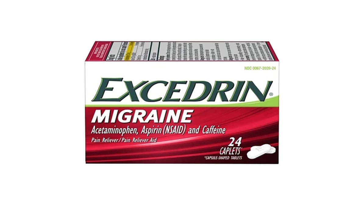 Excedrin Migraine Pain Reliever Caplets (24 ct)