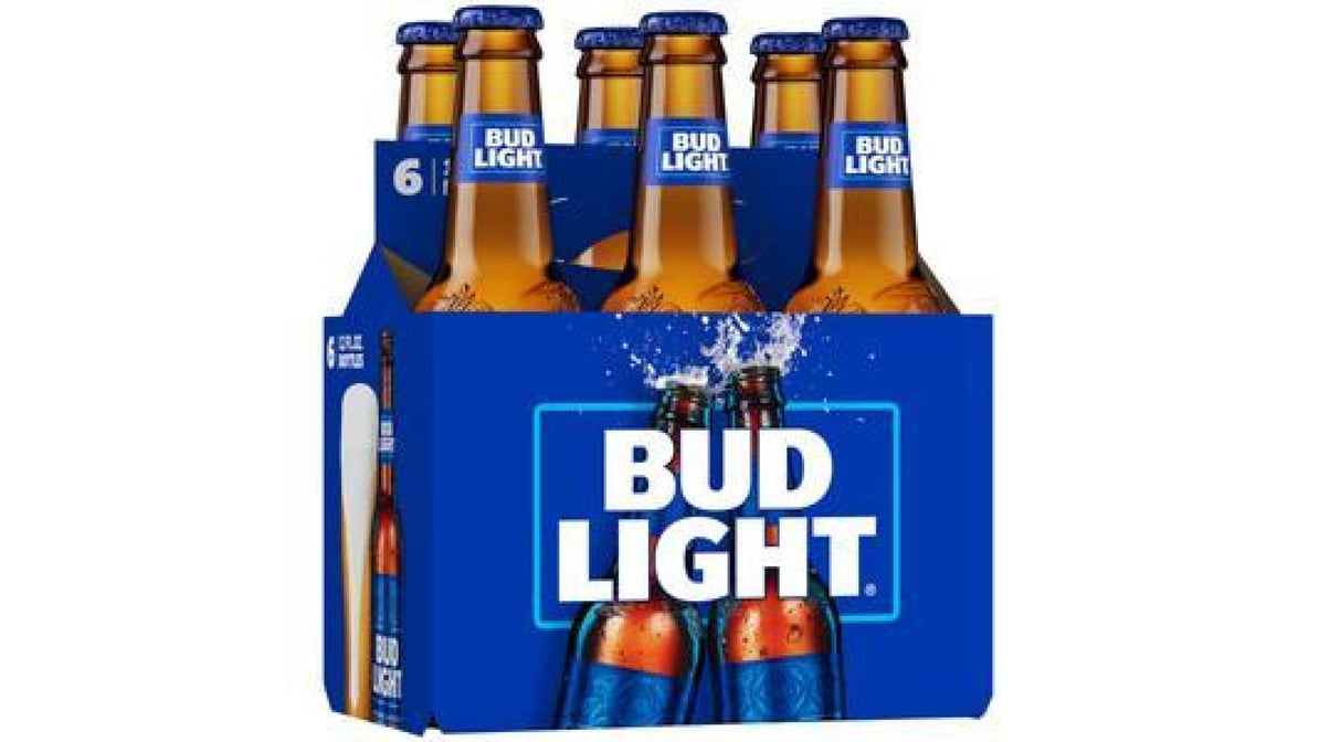 Bud Light Lager Bottles (12 oz x 6 ct)