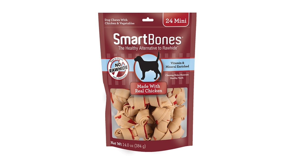 SmartBones Bone Chews Dog Treat Mini Chicken (24 ct)
