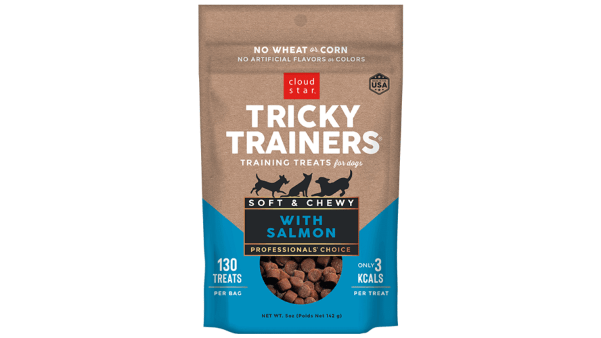 Cloud Star Tricky Trainers Crunchy Dog Treats with Salmon, Bag (8 oz)