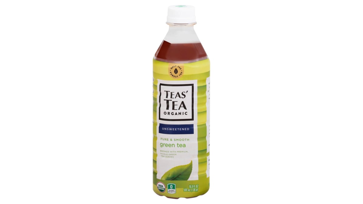 Teas' Organic Unsweetened Green & White Tea Bottle (16.9 oz)