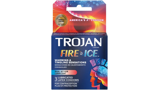 Trojan Fire & Ice Dual Action Lubricated Condoms (3 ct)