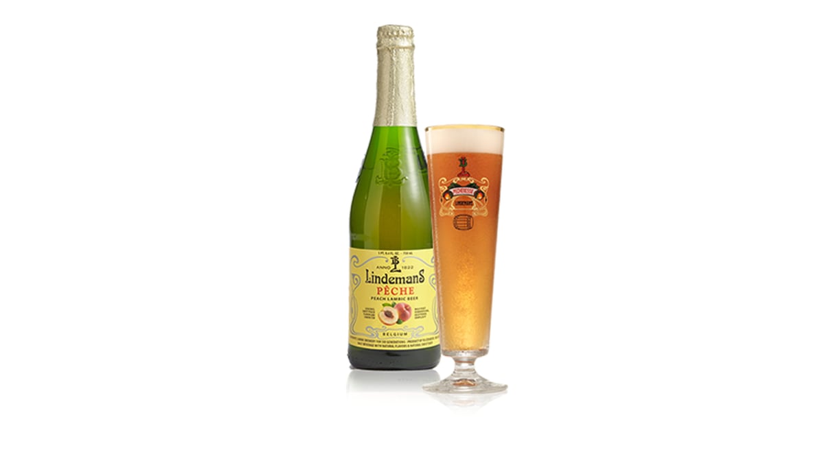 Lindemans Brewery Lambic Peche Belgian Ale Bottle (12 oz)