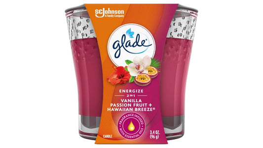 Glade 2 in 1 Vanilla Passion Fruit & Hawaiian Breeze Candle (3.4 oz)