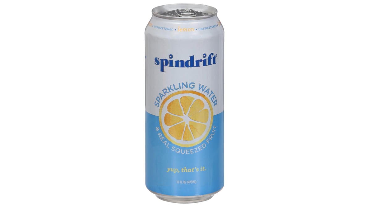 Spindrift Unsweetened Lemon Sparkling Water Can (16 oz)