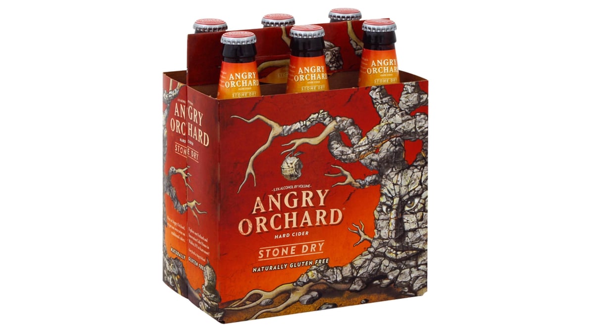 Angry Orchard Stone Dry Hard Cider Bottles (12 oz x 6 ct)