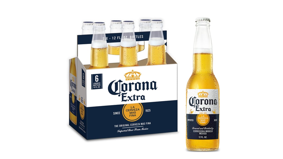 Corona Extra Lager Mexican Beer (12 oz x 6 ct)