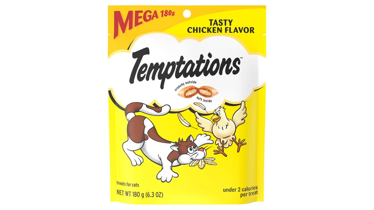 Whiskas Mega Temptations Tasty Chicken Flavor Cat Treats  (6.3 oz)