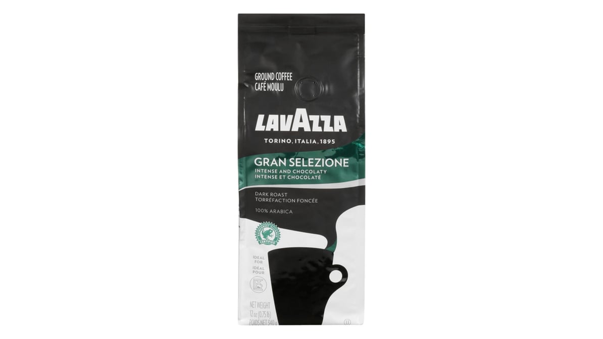 Lavazza Dark Roast Ground Coffee Gran Selezione (12 oz)