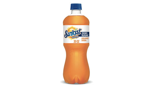 Sunkist Diet Zero Sugar Orange Soda Bottle (20 oz)