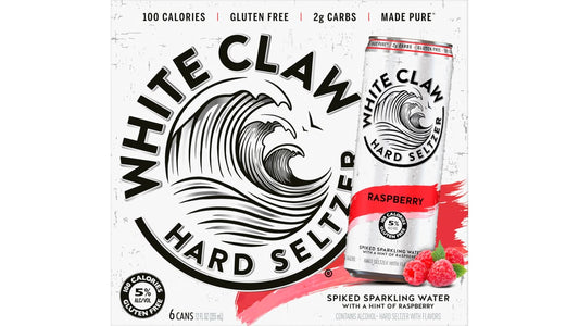 White Claw Raspberry Spiked Sparkling Water Hard Seltzer Cans (12 oz x 6 ct)