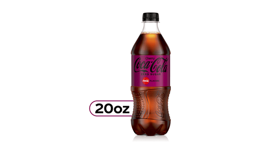 Coca-Cola Cherry Zero Sugar Soda Bottle (20 oz)