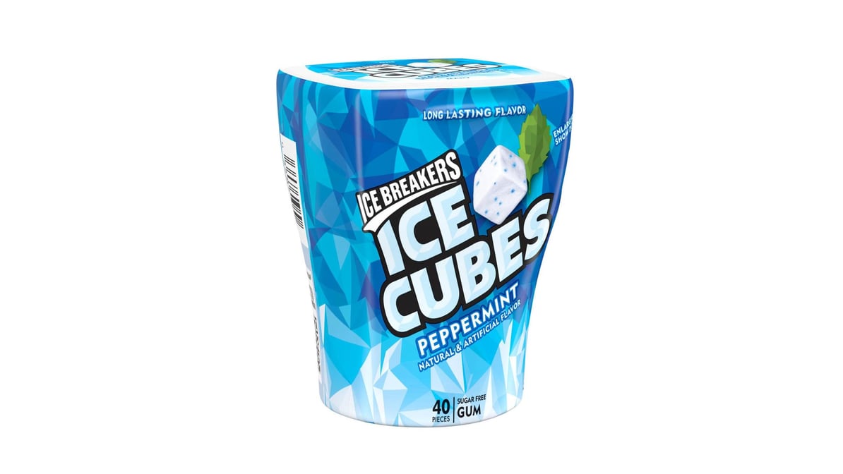 Ice Breakers Ice Cubes Peppermint Sugar Free Gum (40 ct)