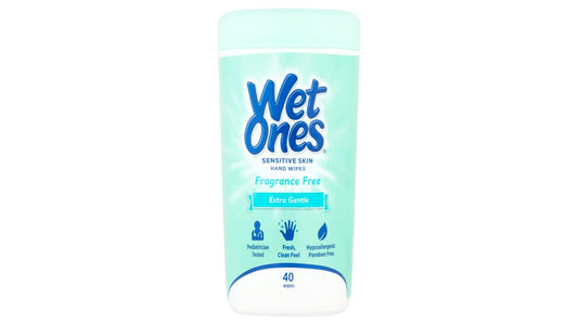 Wet Ones Extra Gentle Sensitive Skin Fragrance Free Hand Wipes (40 ct)