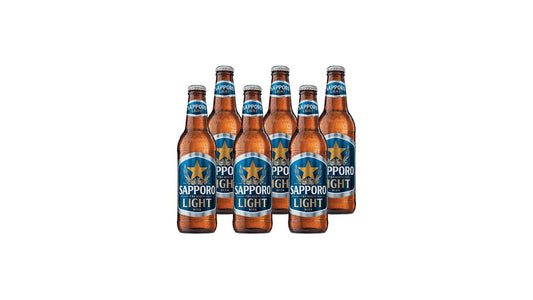 Sapporo Light Lager Bottles (12 oz x 6 ct)